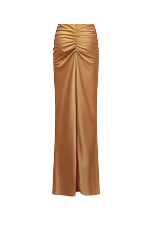 Gonna lunga Iris in tessuto satinato bronzo THE ANDAMANE | TM190347ATNP229BRONZE